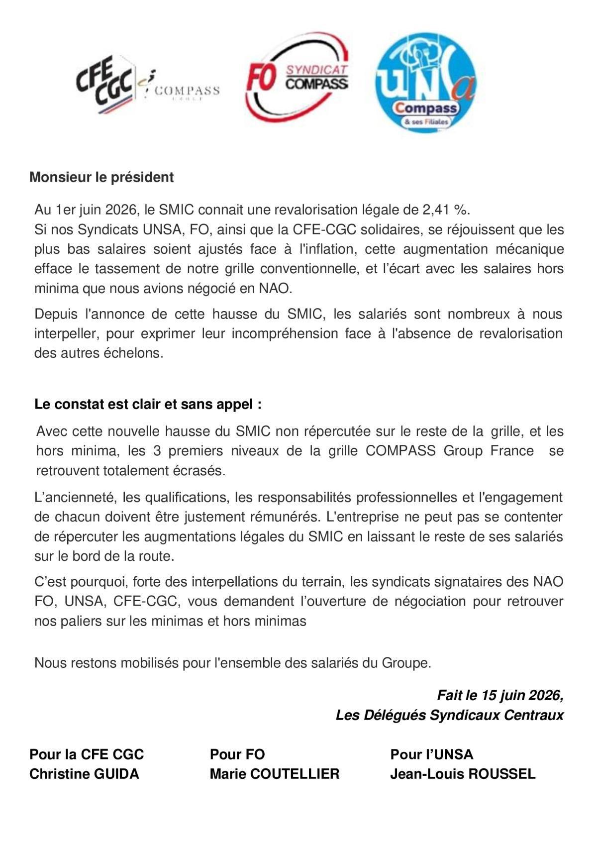 intersyndicale Smic juin 2026