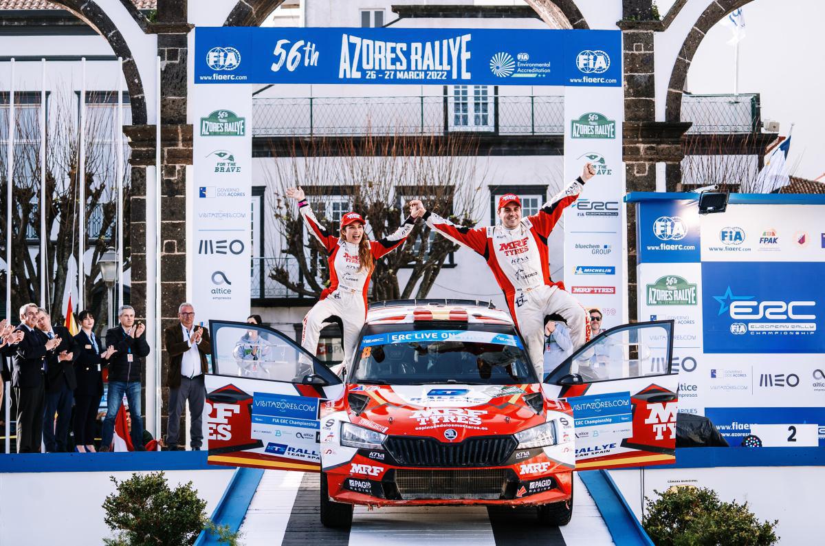 Efrén Llarena inaugura también el palmarés de victorias de MRF Racing en el ERC Efrén Llarena inaugura también el palmarés de victorias de MRF Racing en el ERC