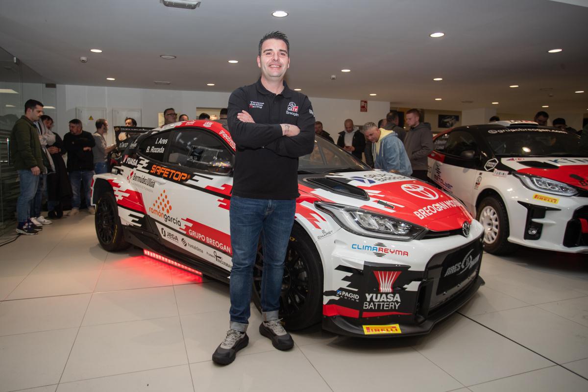 Iván Ares, con el Toyota GR Yaris Rally2 campeón del 2024 Iván Ares, con el Toyota GR Yaris Rally2 campeón del 2024