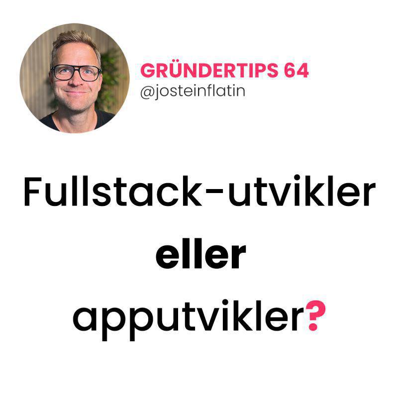 Fullstack-utvikler eller apputvikler? Fullstack-utvikler eller apputvikler?
