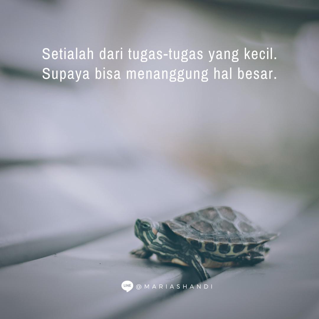 Setia di hal sederhana Setia di hal sederhana