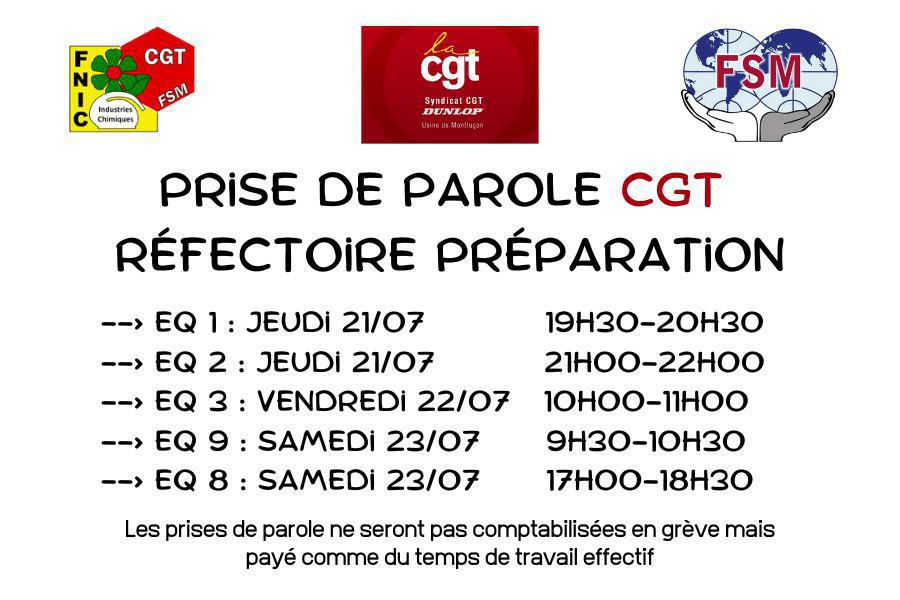 Prise de parole CGT