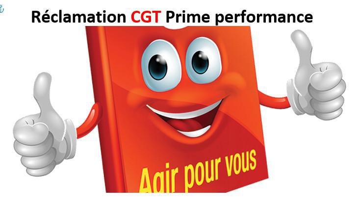 Réclamation CGT prime performance