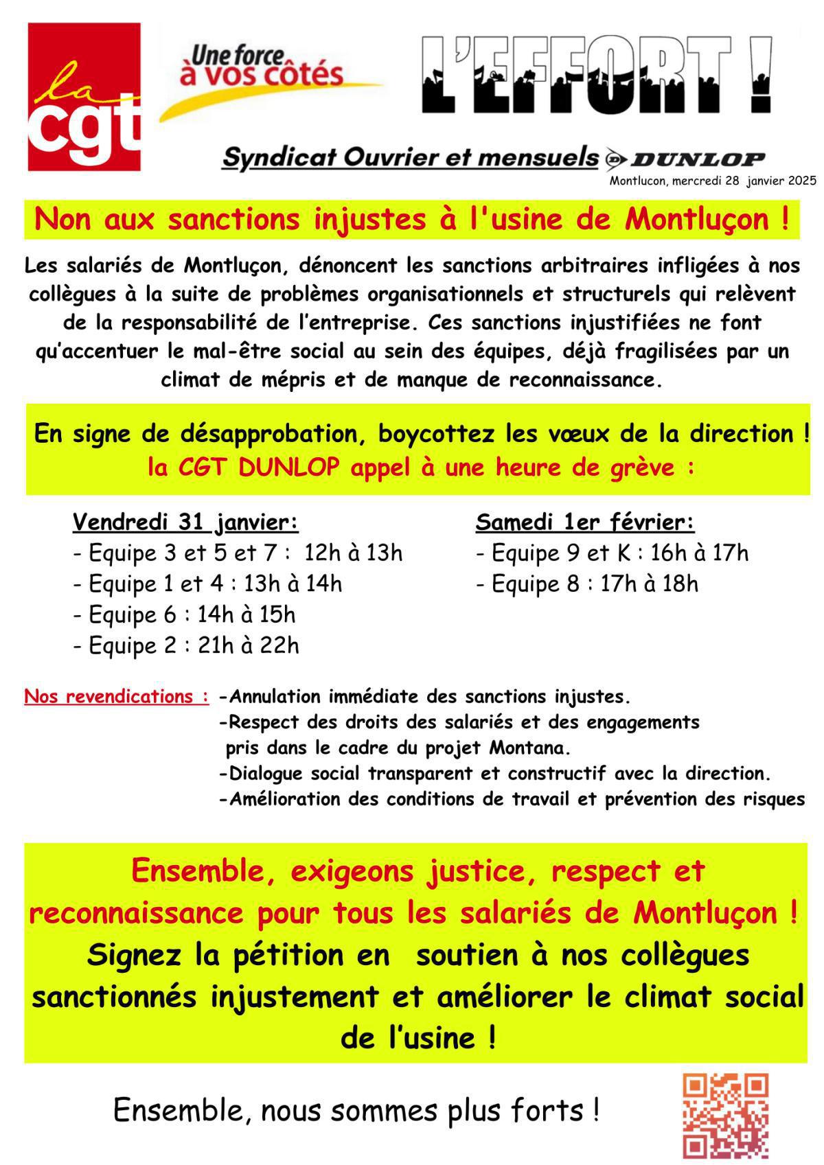 Non aux sanctions injustifiées !!