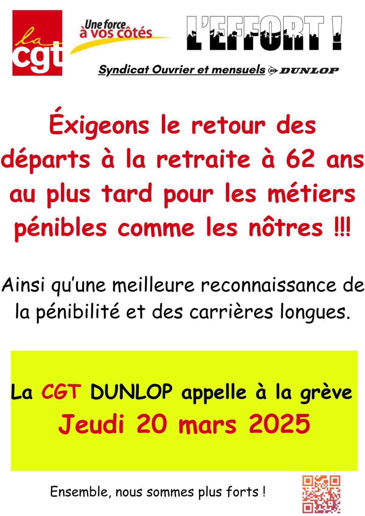Appel à la GREVE jeudi 20 mars 2025