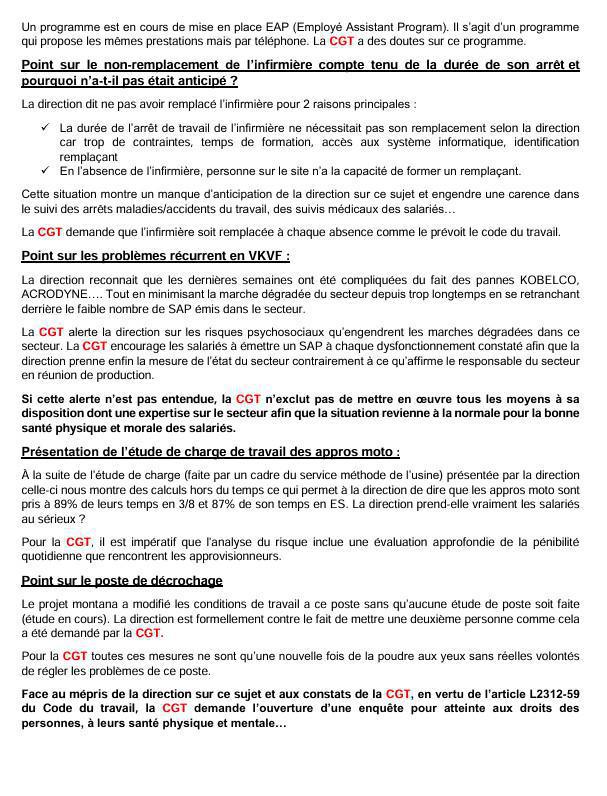 Compte rendu réunion CSE ordinaire du 7 mai 2025