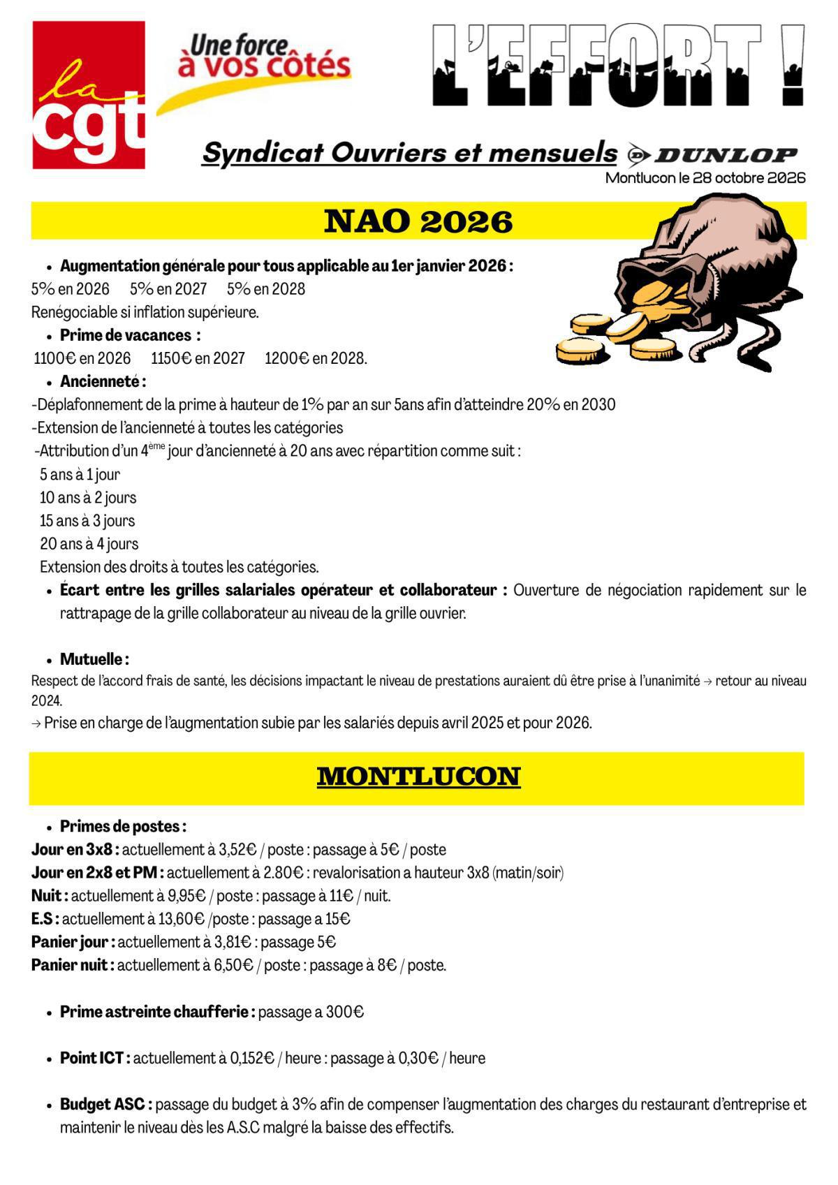 Négociations NAO 2026