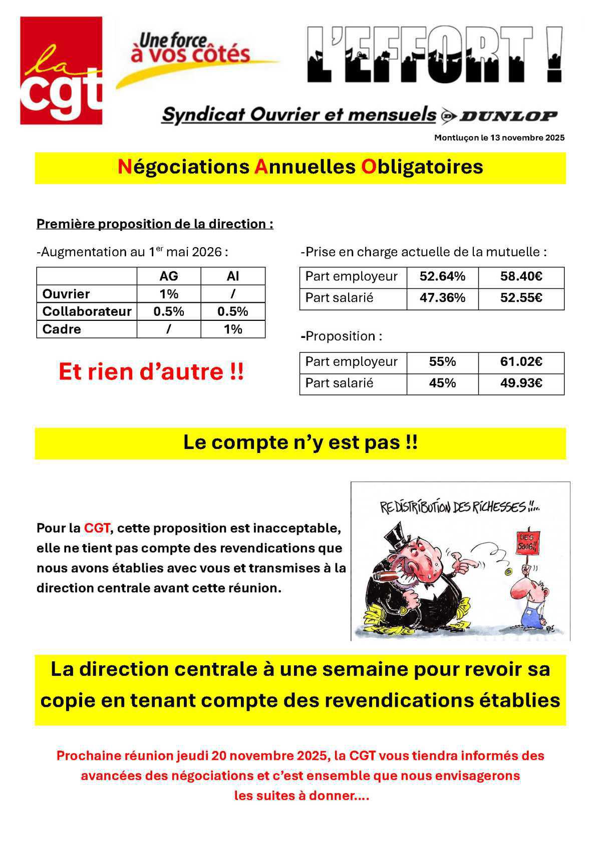 Négociations Annuelles Obligatoires réunion 1