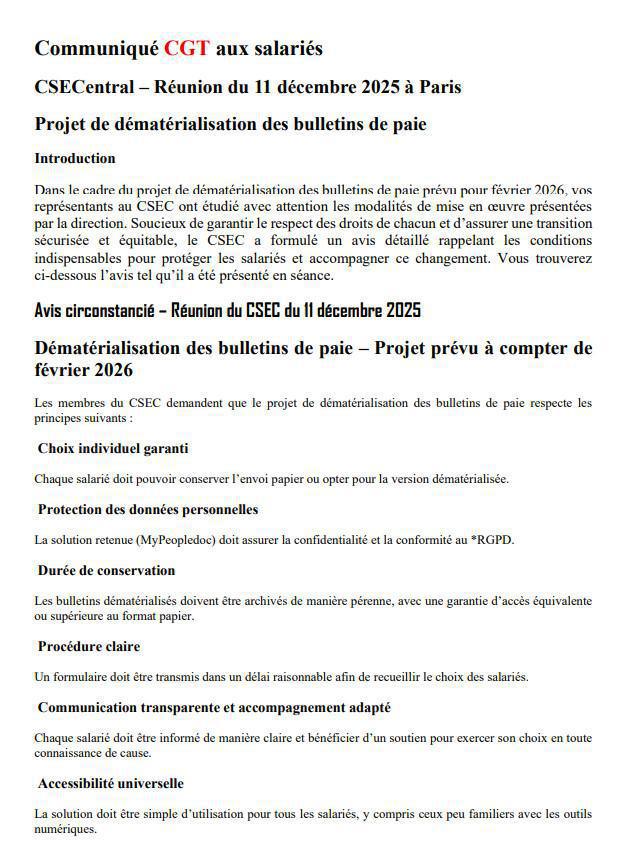 Projet dématérialisation bulletins de paie