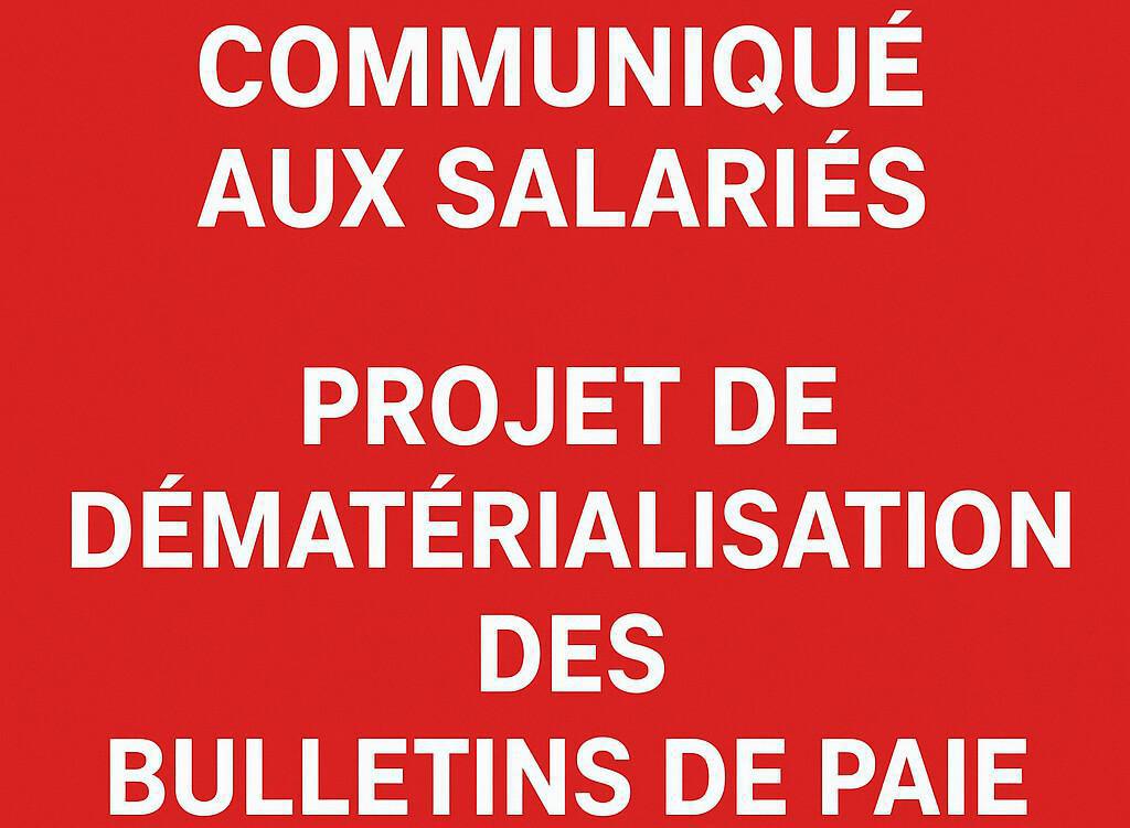 Projet dématérialisation bulletins de paie
