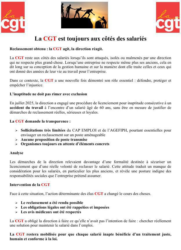 Inaptitude au travail