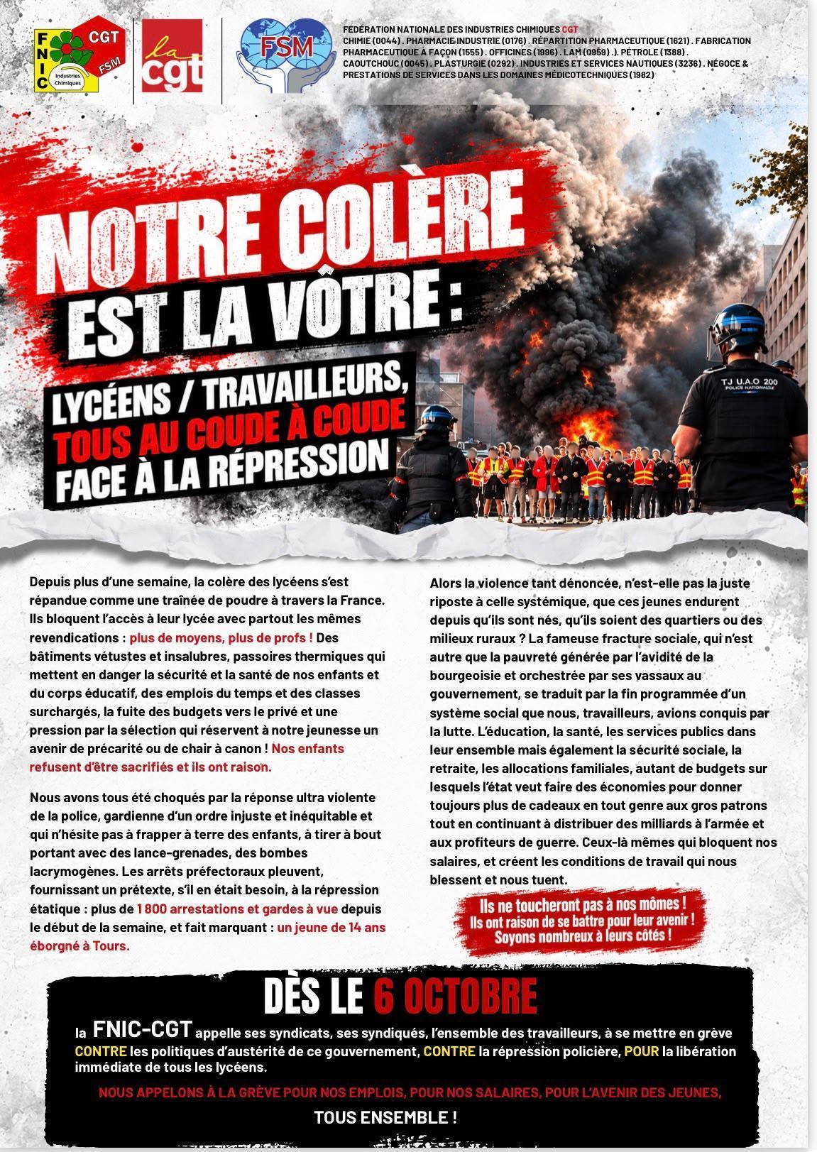 📢 MARDI 6 OCTOBRE — MOBILISONS-NOUS !