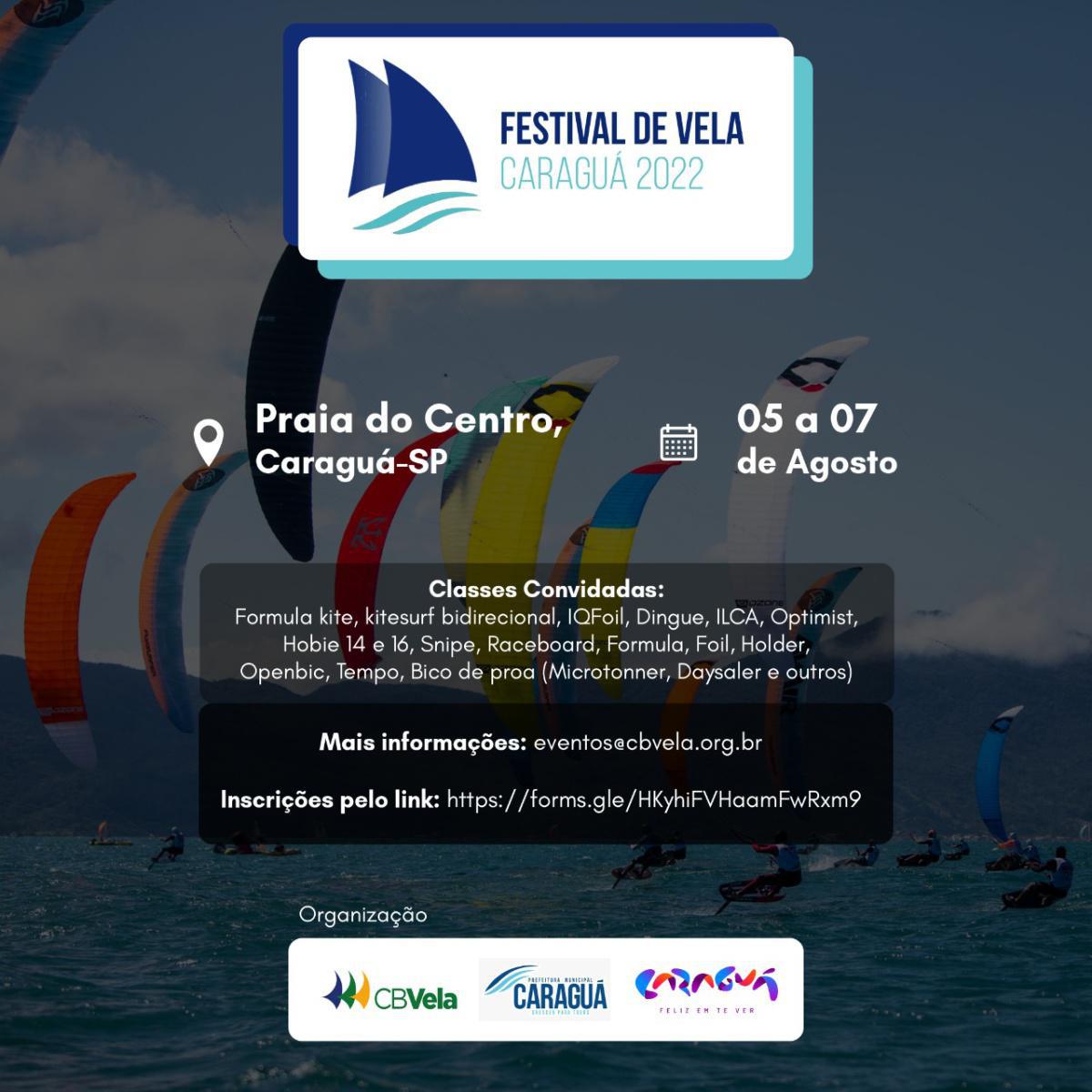 I Festival de Vela de Caraguá será de 5 a 7 de agosto