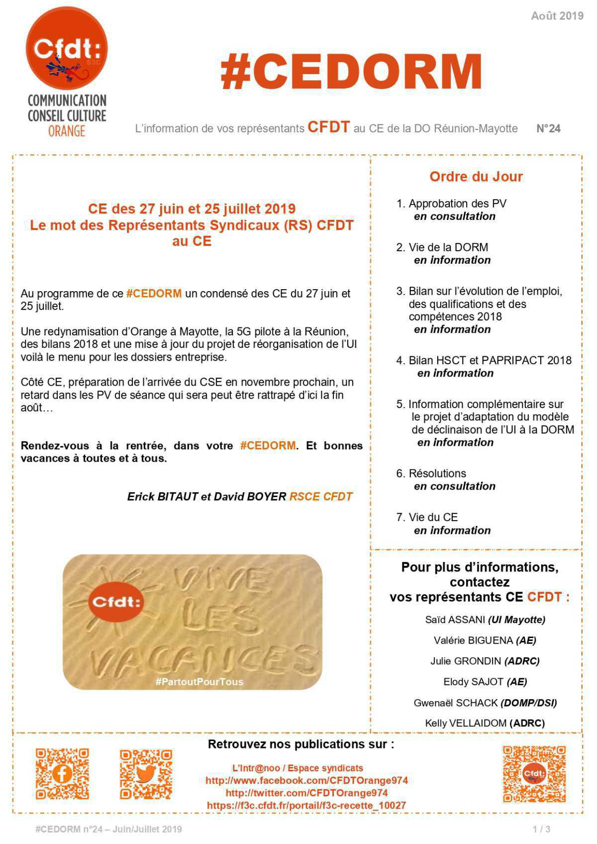 #CEDORM n°24 - Juin/juillet 2019
