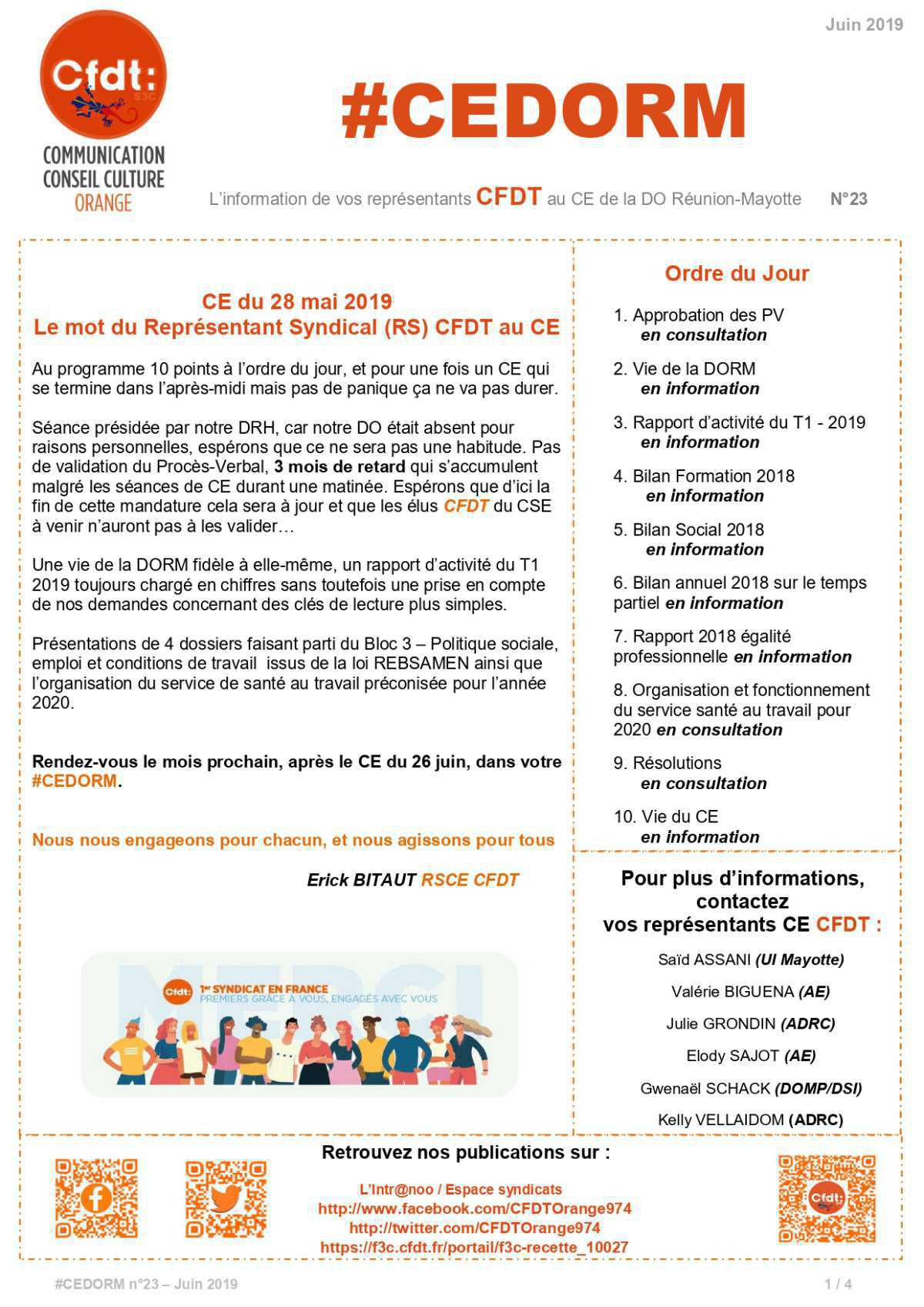 #CEDORM n°23 - Mai 2019