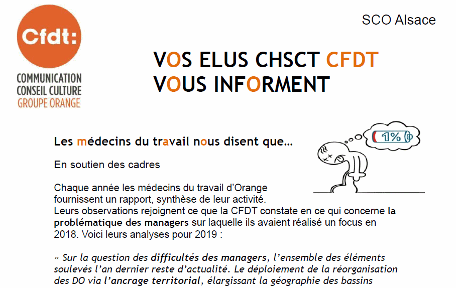 INFOS CFDT SCO ALSACE LORRAINE