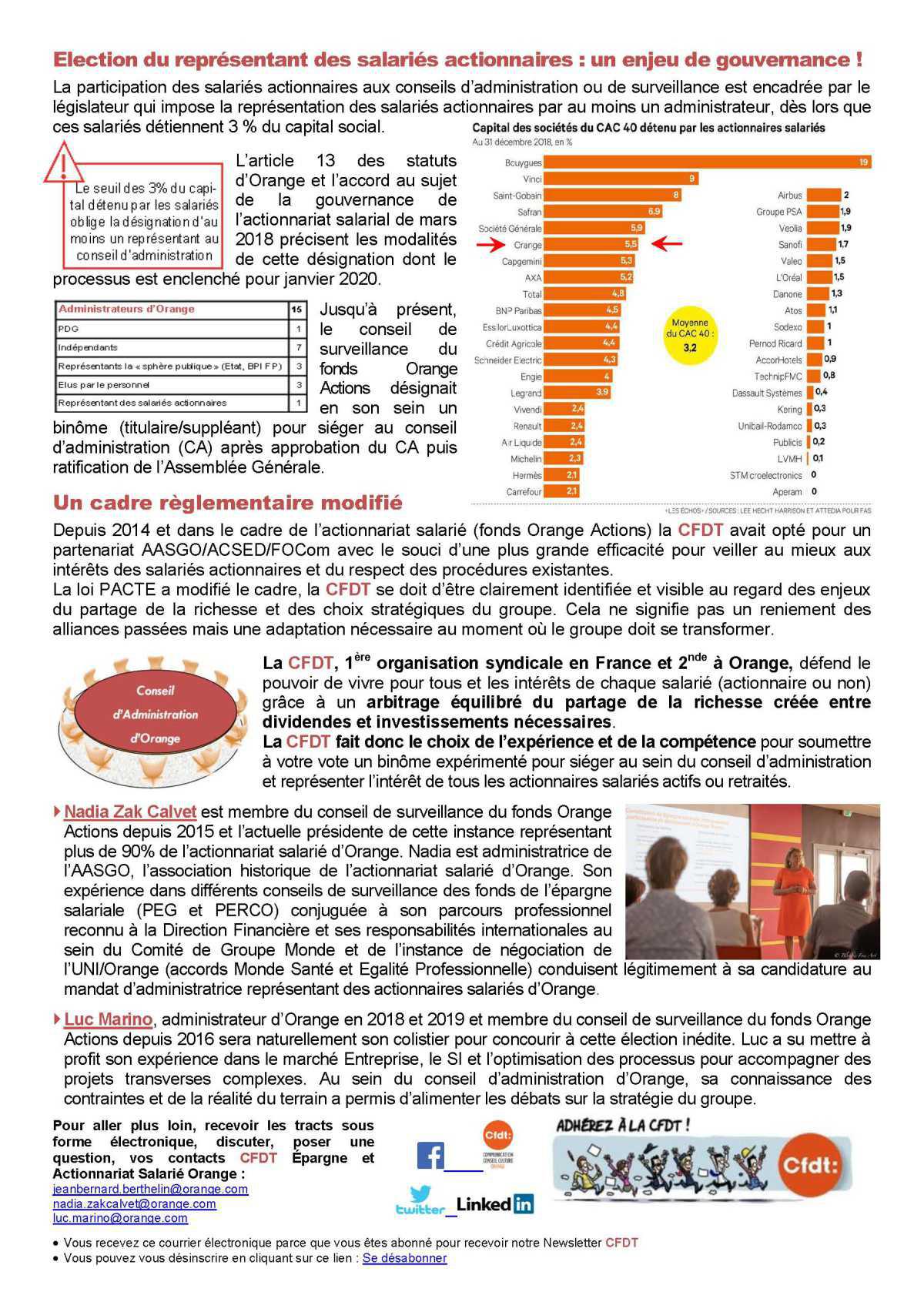 Lettre de l'épargne salariale de Décembre 2019