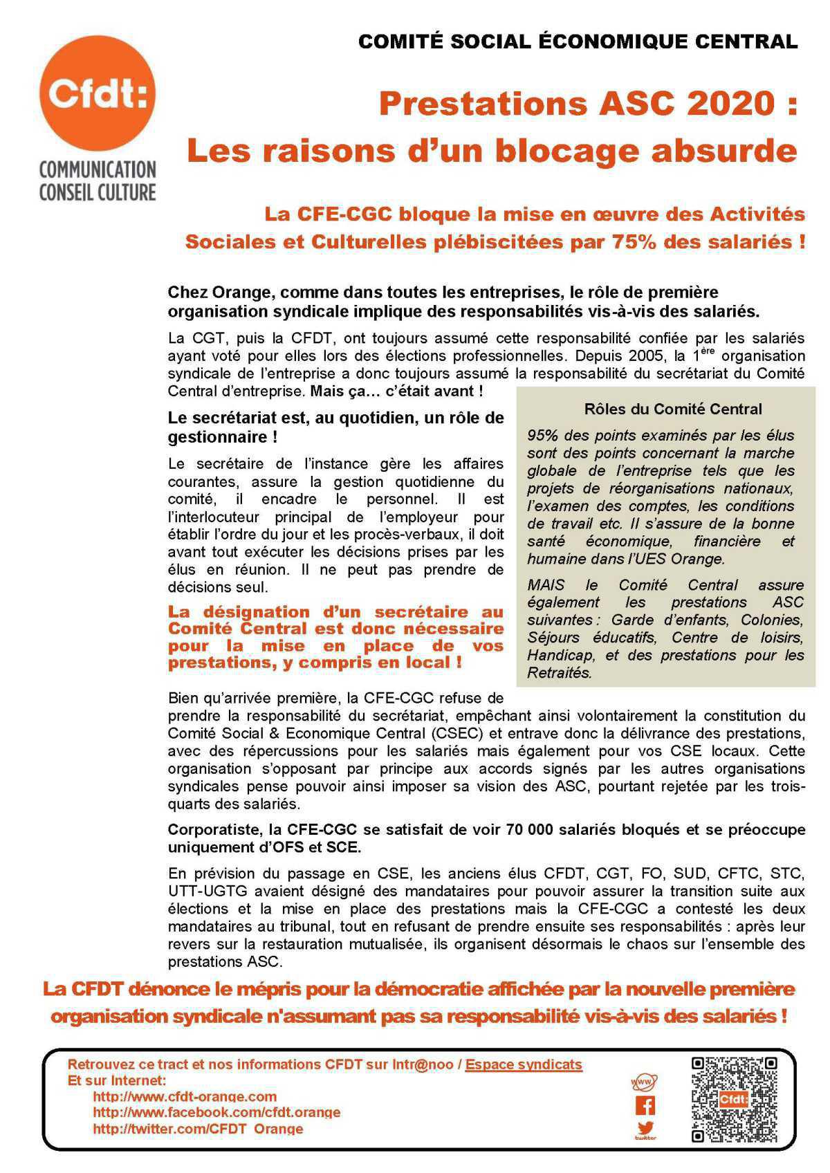Prestations ASC 2020: pourquoi ça bloque ? Prestations ASC 2020: pourquoi ça bloque ?