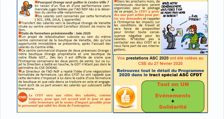 En direct CSE Fevrier 2020