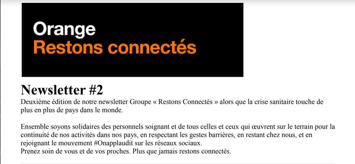 Restons connectés - Newsletter #2