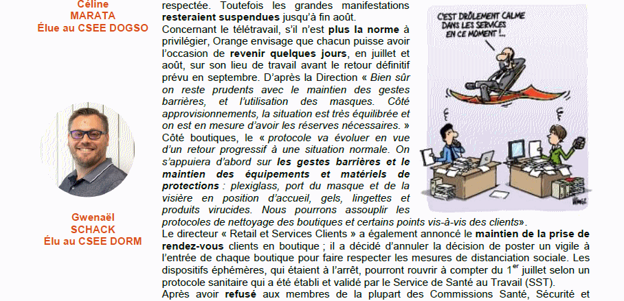 Infos du CSEC juin 2020