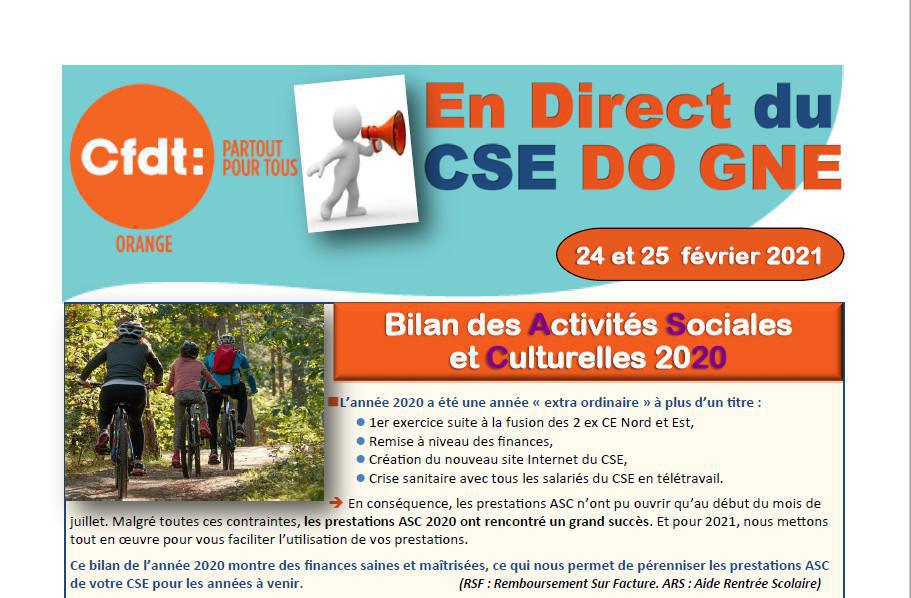 En direct du CSE DOGNE février 2021