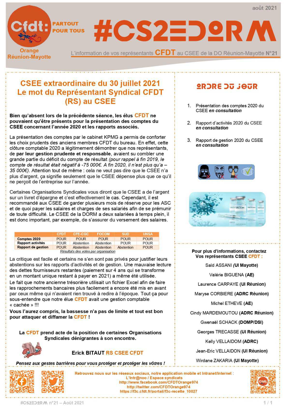 #CS2EDORM n°21 - Clôture comptable 2020 du CSEE