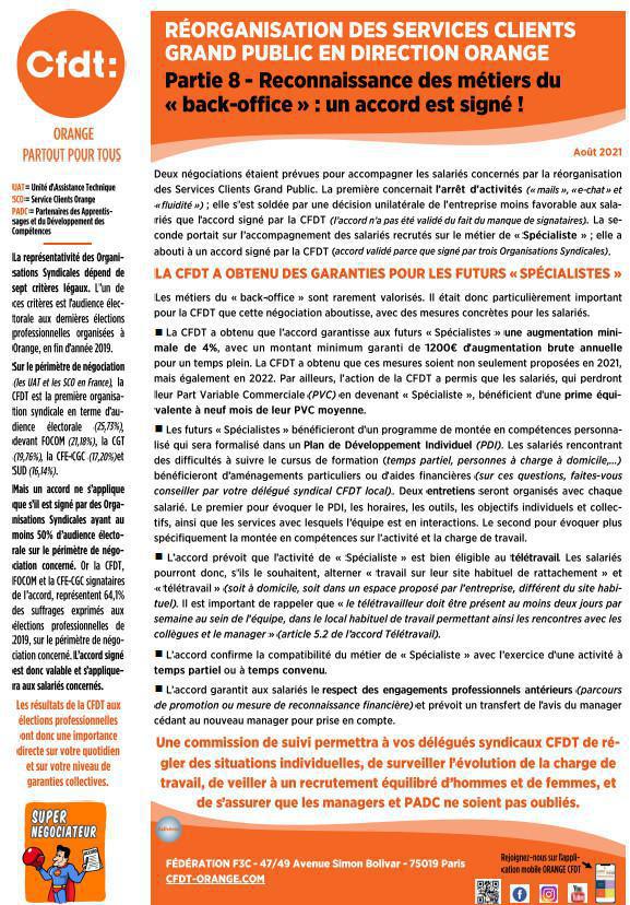 USC - Reconnaissance des métiers Back-office !