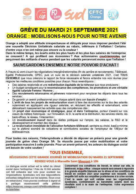 Grève du 21 septembre 2021