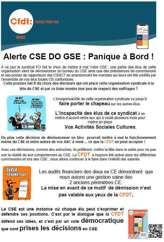 Alerte CSE : Panique à bord !?!