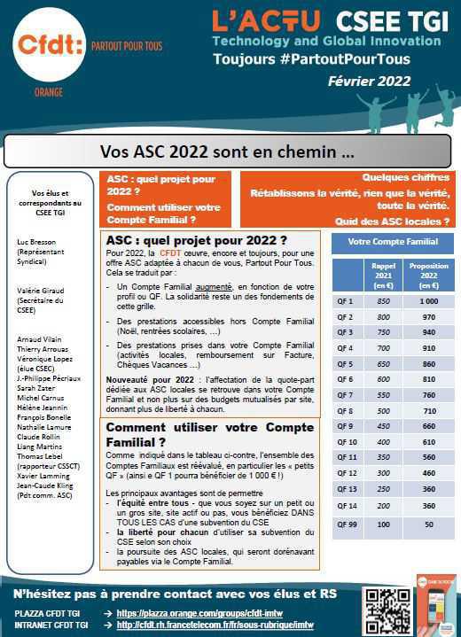 L'ACTU CSEE TGI - Février 2022