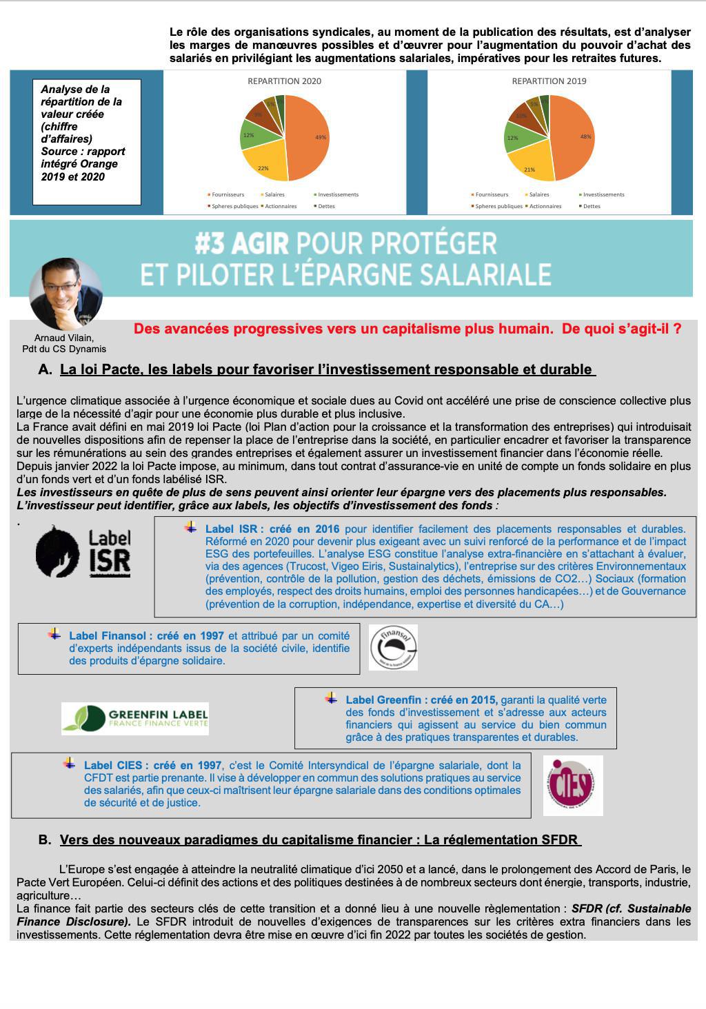 La lettre de l'épargne et de l'actionnariat salarié - N°22 - Mars 2022