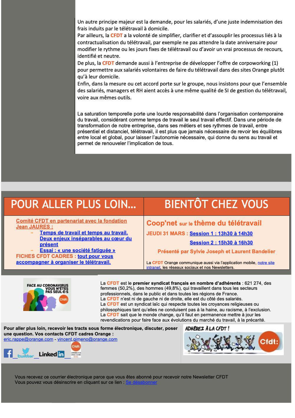 Newsletter Cadres - Fév-Mars 2022