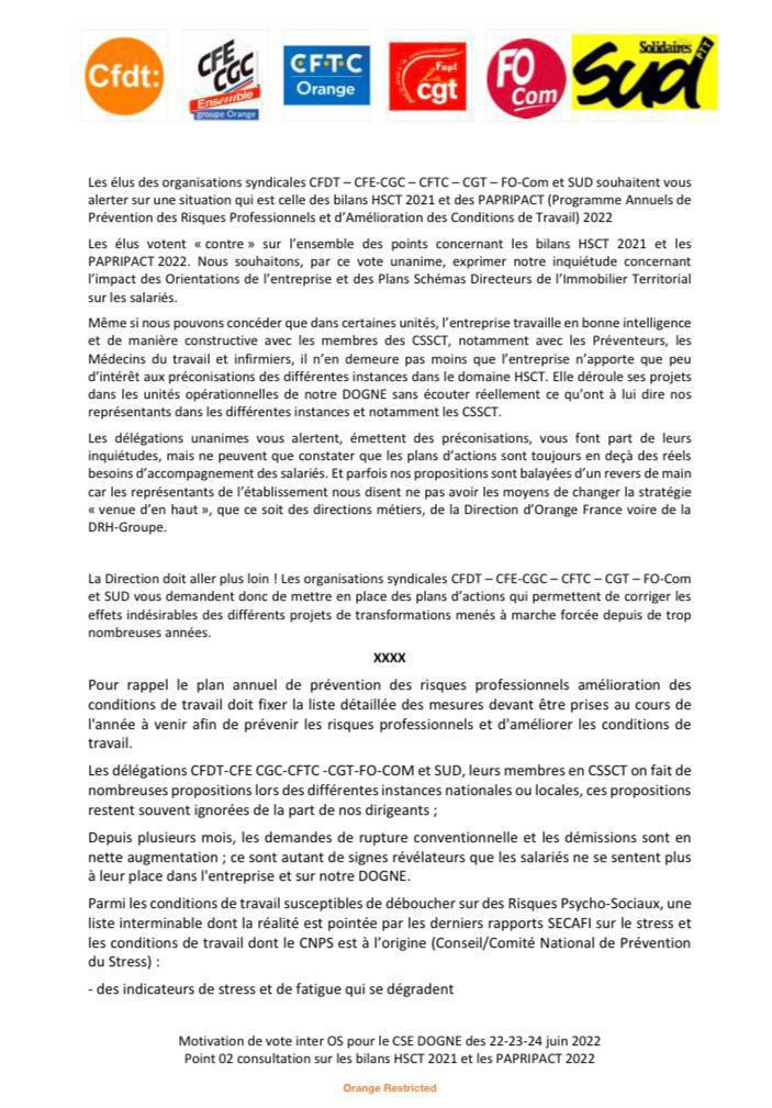 Motivation Consultation bilans HSCT 2021 et des PAPRIPACT 2022