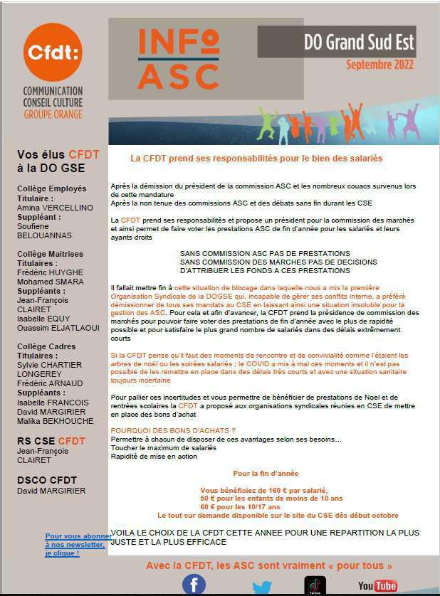 ASC Octobre 2022