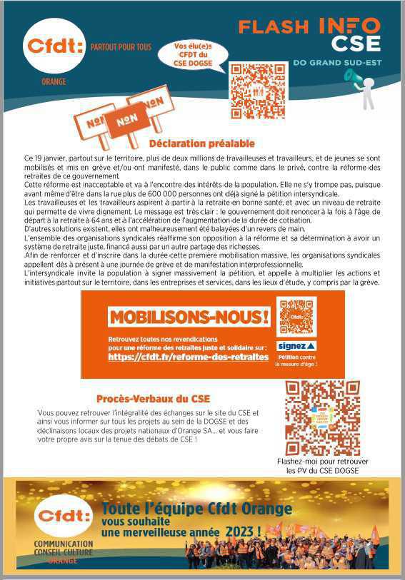 Flash info CSE janvier 2023