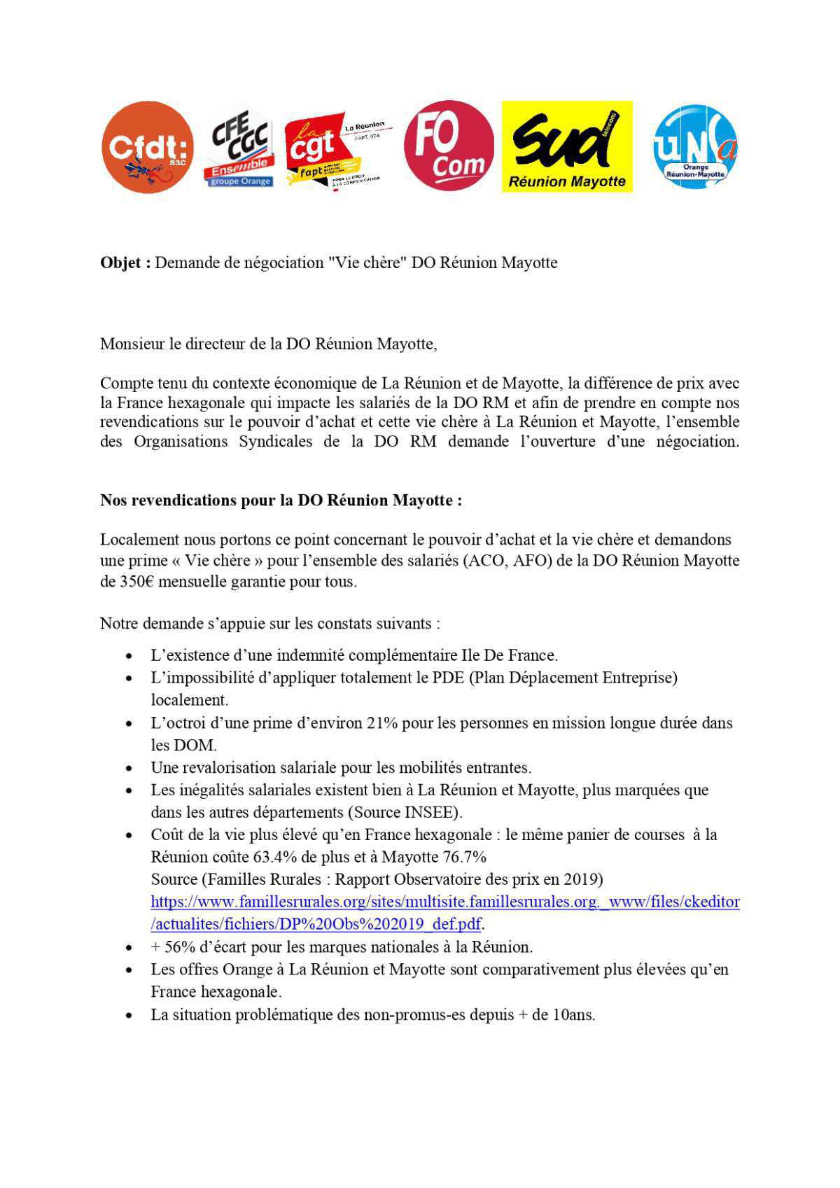 #DS - Demande d'une prime de vie chère!