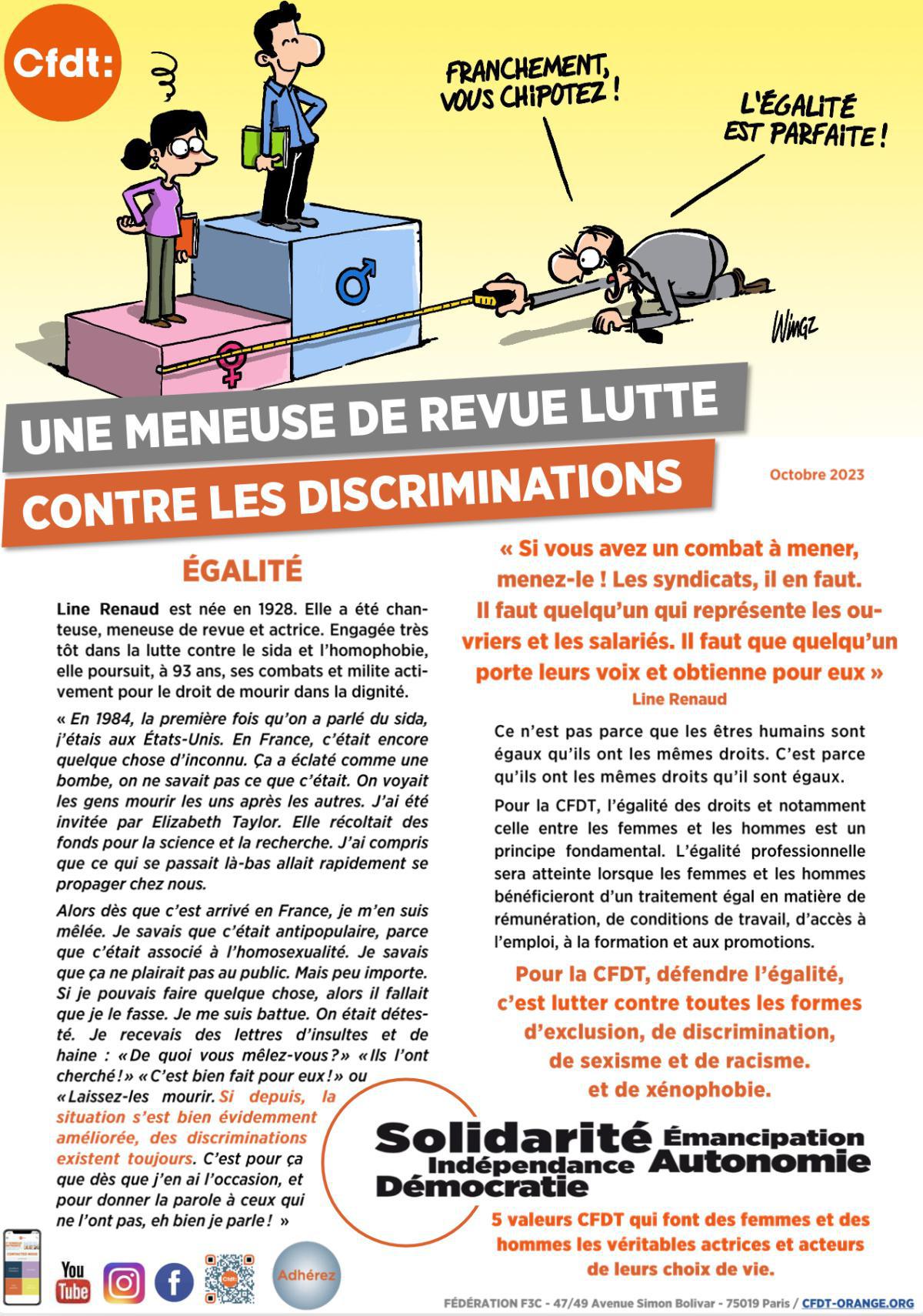 Égalité : une meneuse de revue lutte contre les dicriminations - Oct. 2023