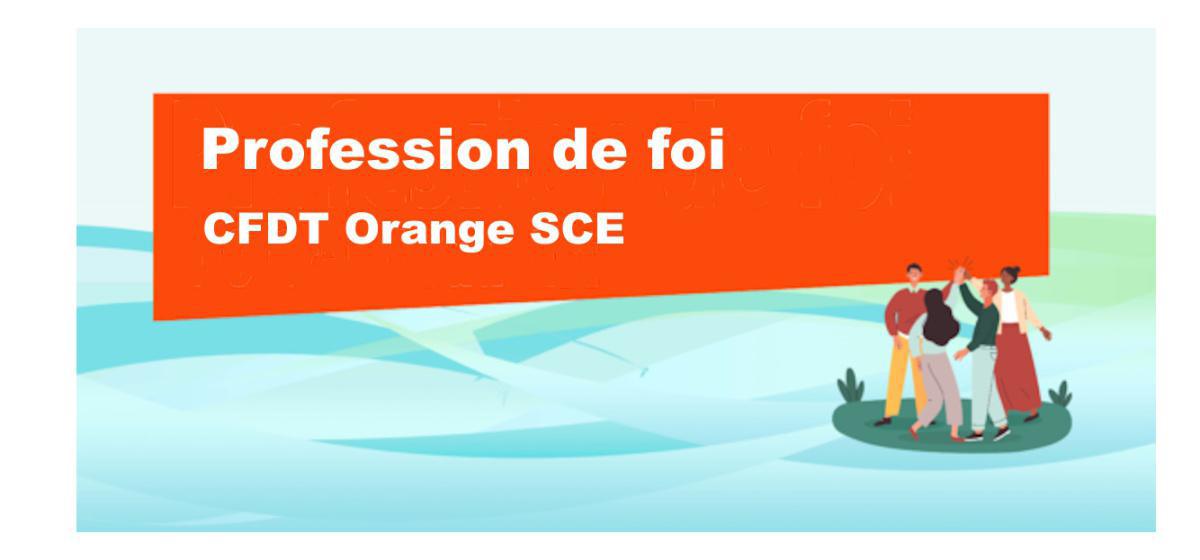 Profession de foi CFDT Orange SCE