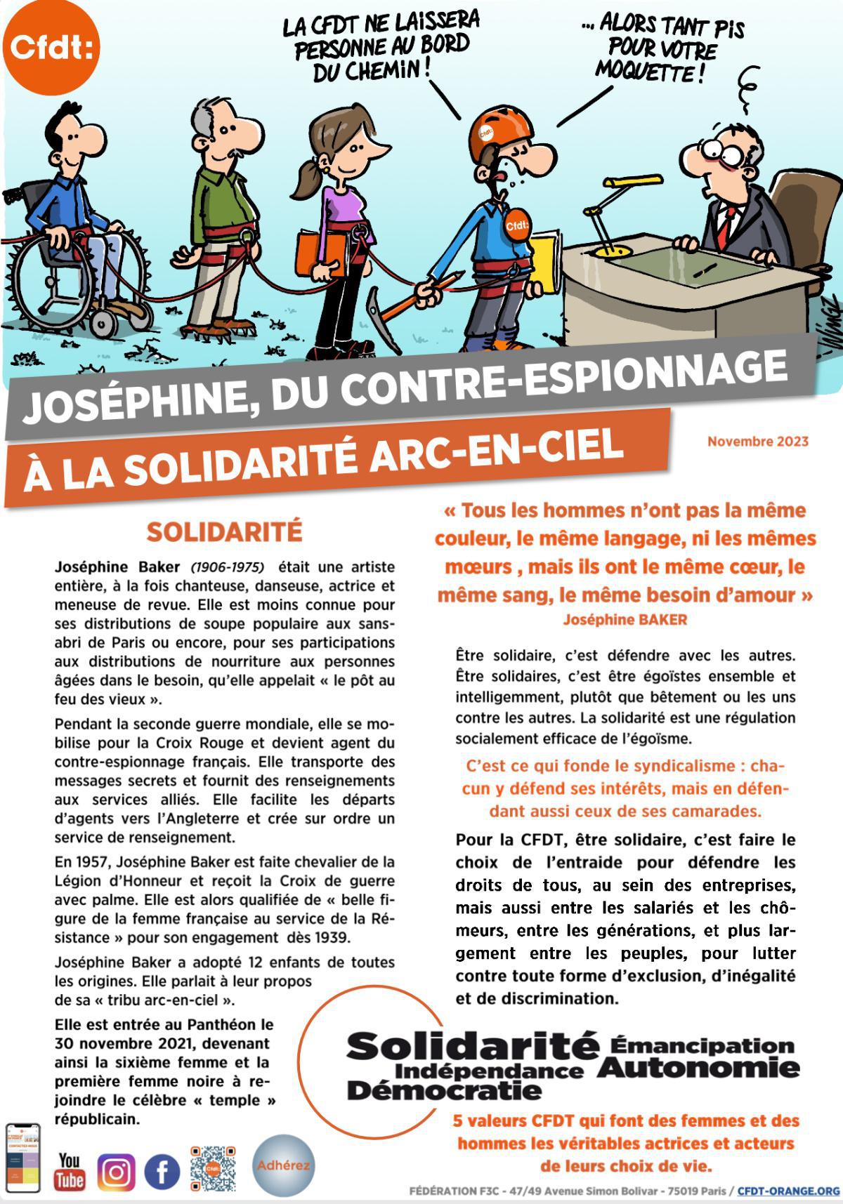 Solidarité - Joséphine, du contre-espionnage à la solidarité arc-en-ciel