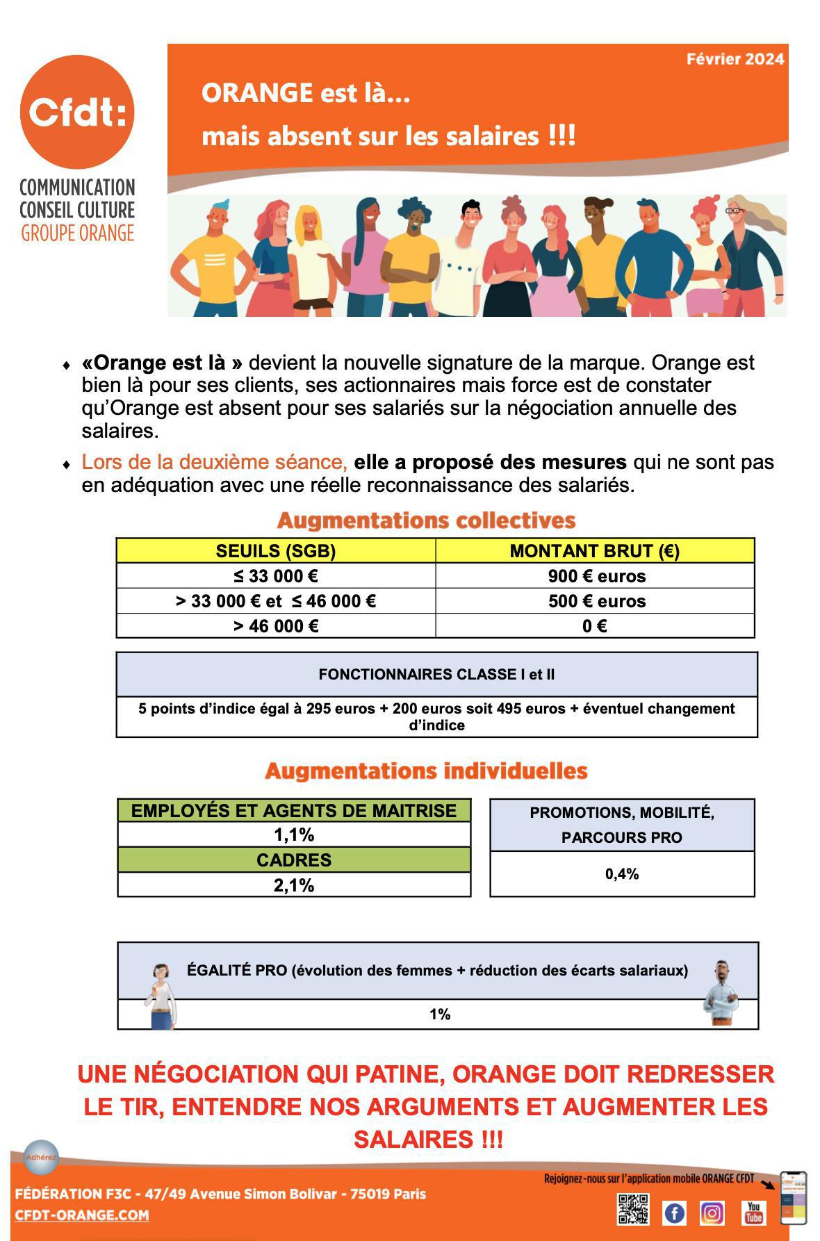 NAO : ORANGE est là… mais absent sur les salaires !!!