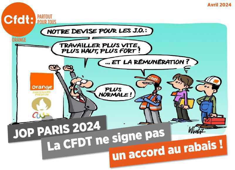 JOP PARIS 2024 : La CFDT ne signe pas un accord au rabais ! JOP PARIS 2024 : La CFDT ne signe pas un accord au rabais !