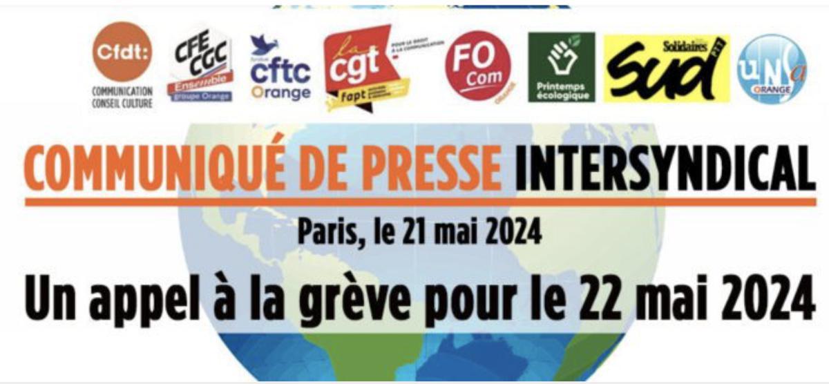 COMMUNIQUÉ DE PRESSE INTERSYNDICAL: 21 MAI 2024