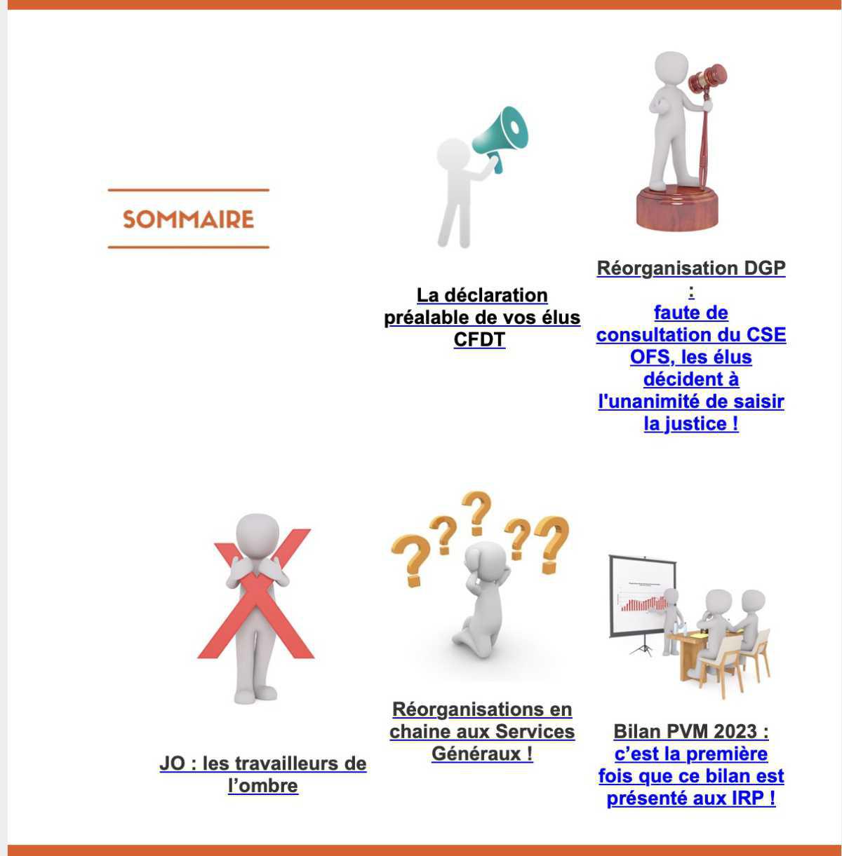 La CFDT Orange France Siège vous informe Juin 2024 - N°3