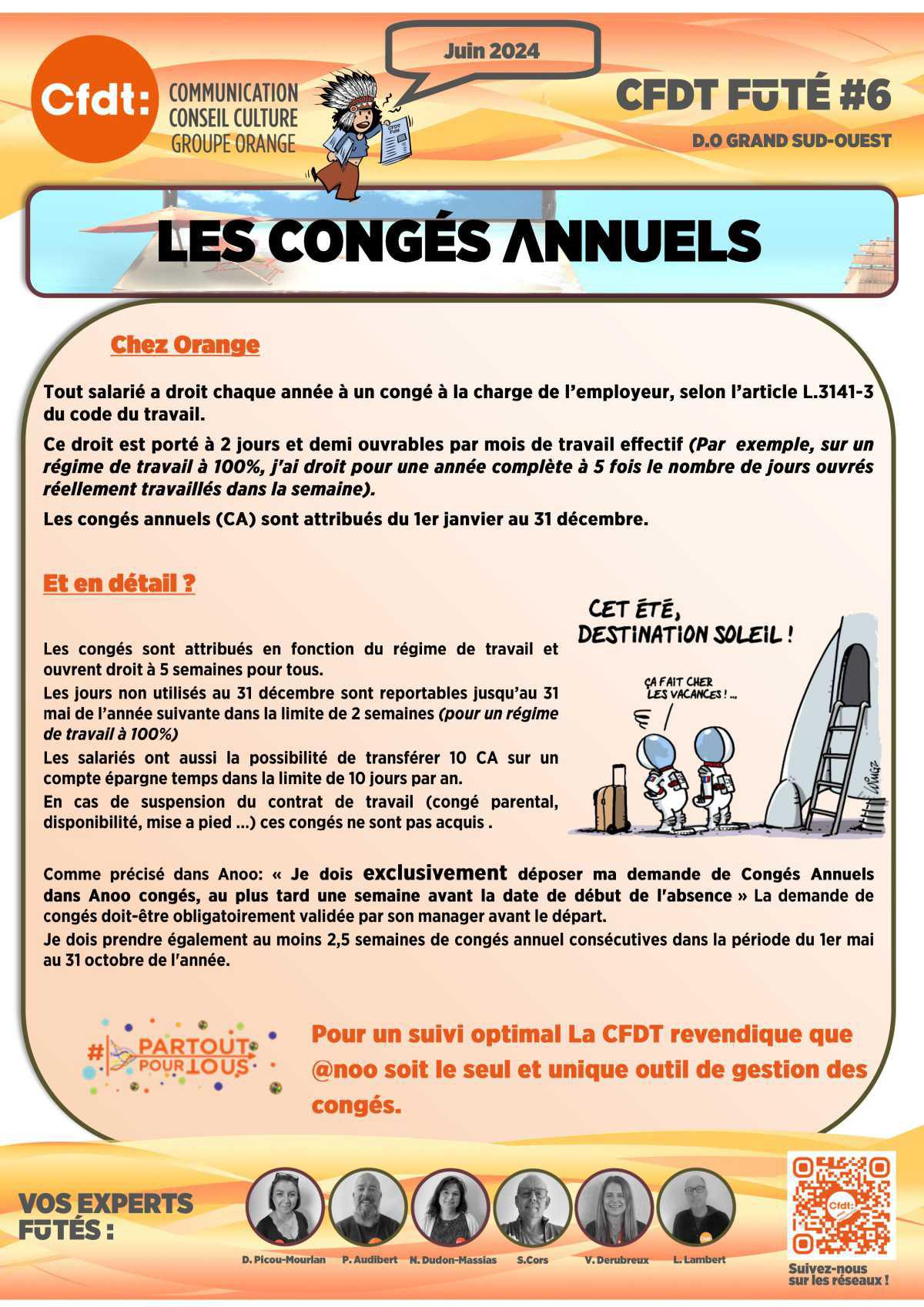 CFDT FUTÉ #6 LES CONGÉS ANNUELS