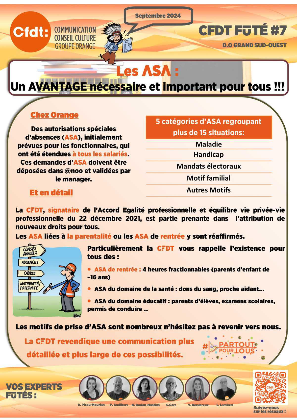 CFDT FUTÉ #7 Les ASA : Un AVANTAGE nécessaire et important pour tous !