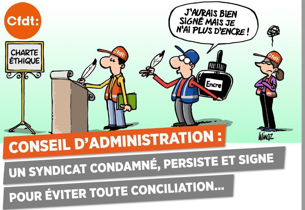 Septembre 2024 -CONSEIL D’ADMINISTRATION, UN SYNDICAT PERSISTE ET SIGNE POUR ÉVITER TOUTE CONCILIATION