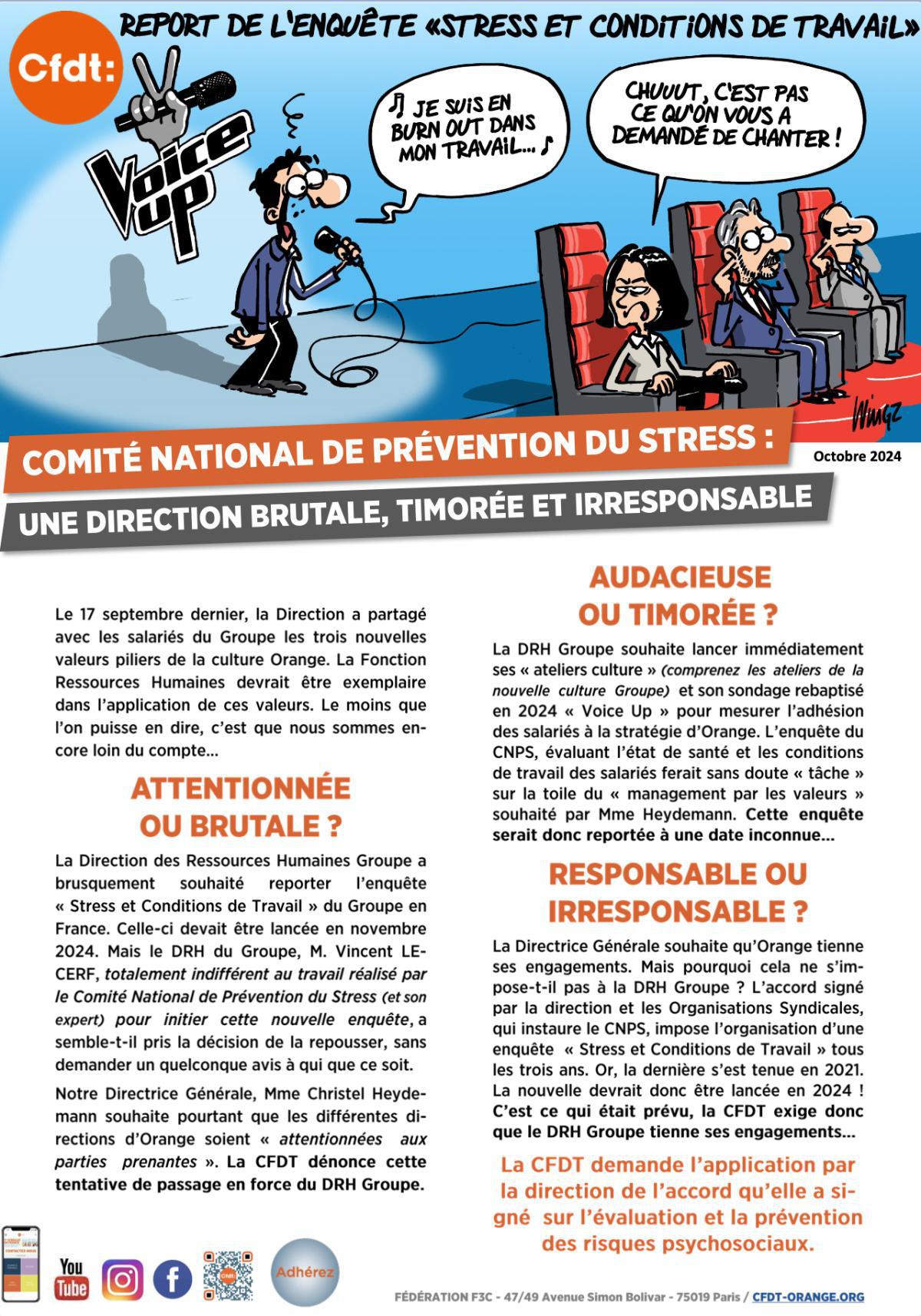 COMITÉ NATIONAL DE PRÉVENTION DU STRESS 