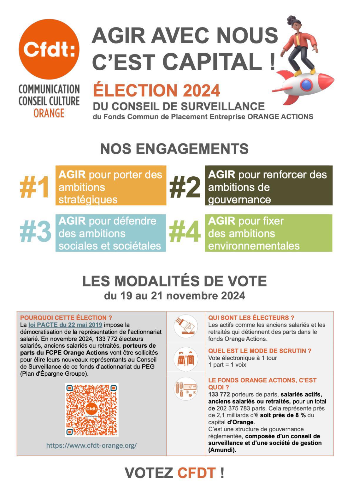 ÉLECTION 2024 DU CONSEIL DE SURVEILLANCE du Fonds Commun de Placement Entreprise ORANGE