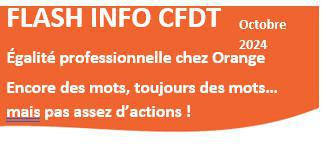  FLASH INFO CFDT CSEE Fonctions Corporate / Egalité Professionnelle